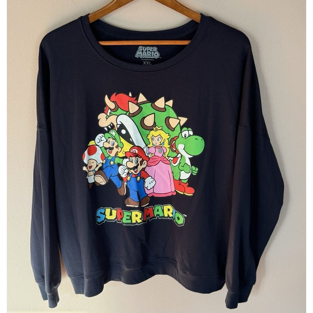 Super Mario XXL Long Sleeve Shirt Blue